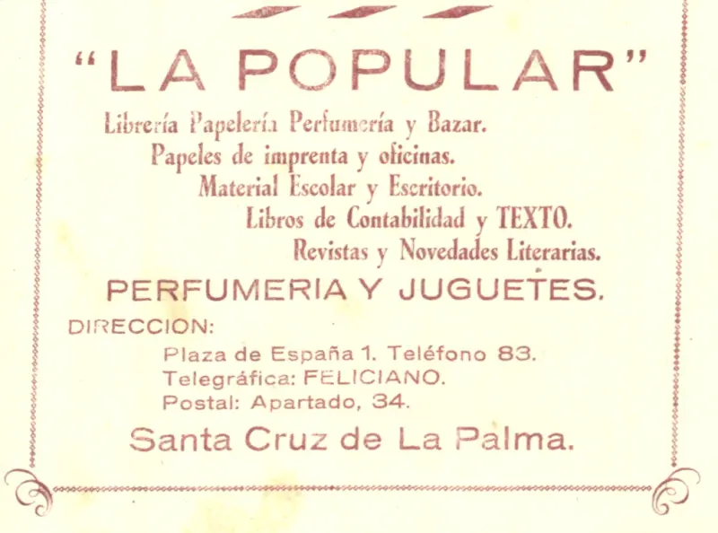 Programa Bajada de La Virgen, 1945.